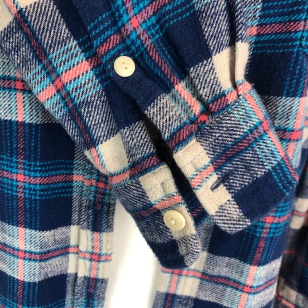 J.Crew Vintage 90s Blue  Plaid Sz 2 - Picture 6 of 10